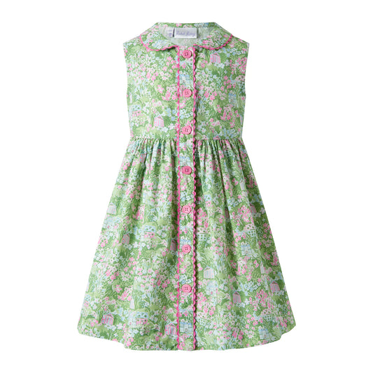 Rachel Riley Garden Floral Button Front Dress
