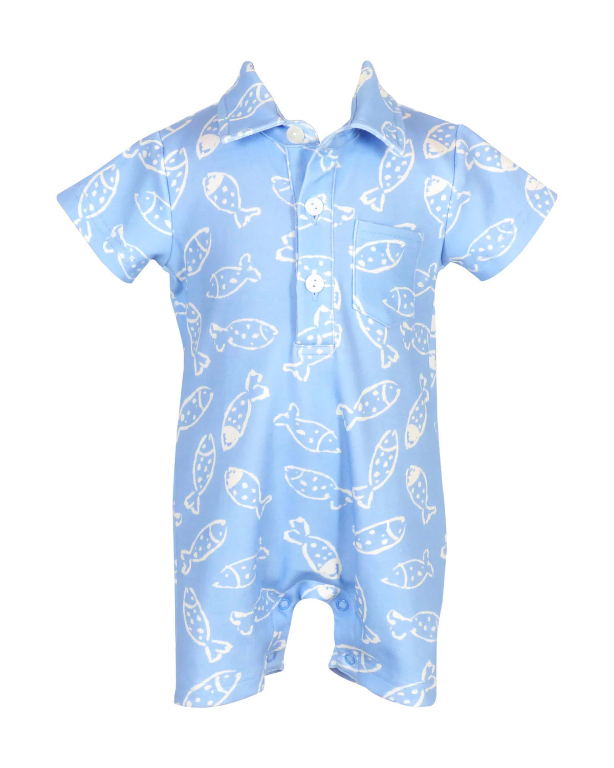 The Yellow Lamb Rhett Romper-Gone Fishing