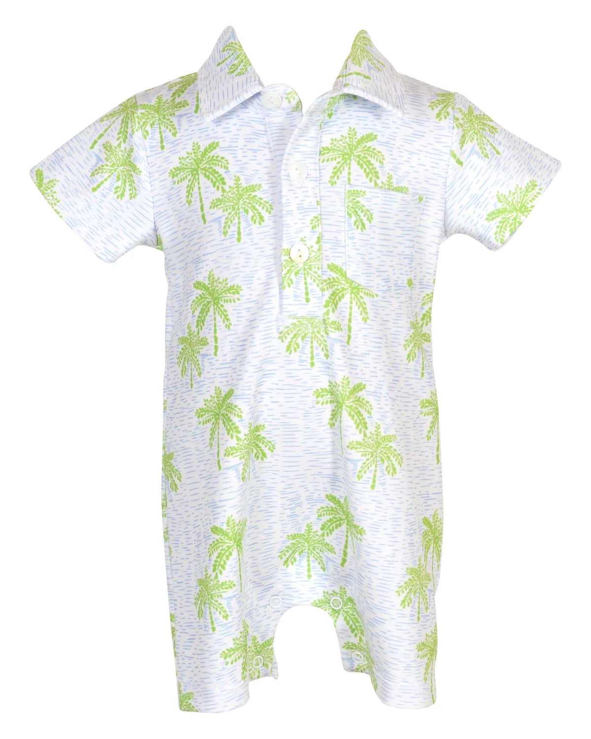 The Yellow Lamb Rhett Romper-Ocean Breeze