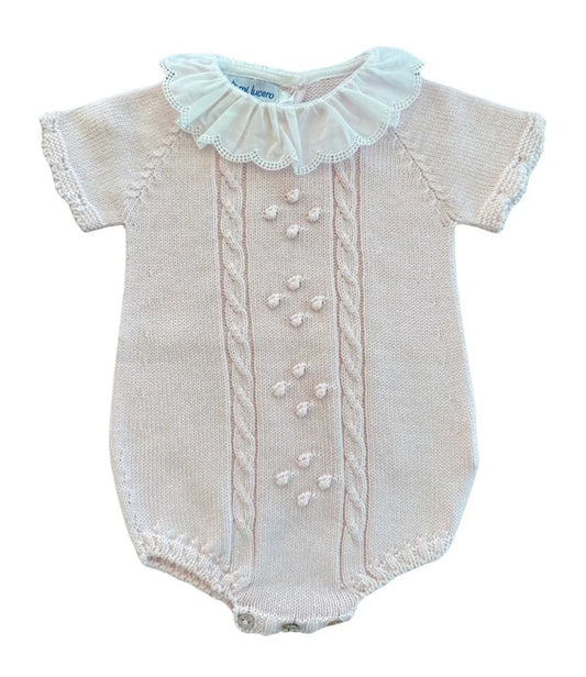 Mi Lucero Braided Bubble with ruffle collar-Pink