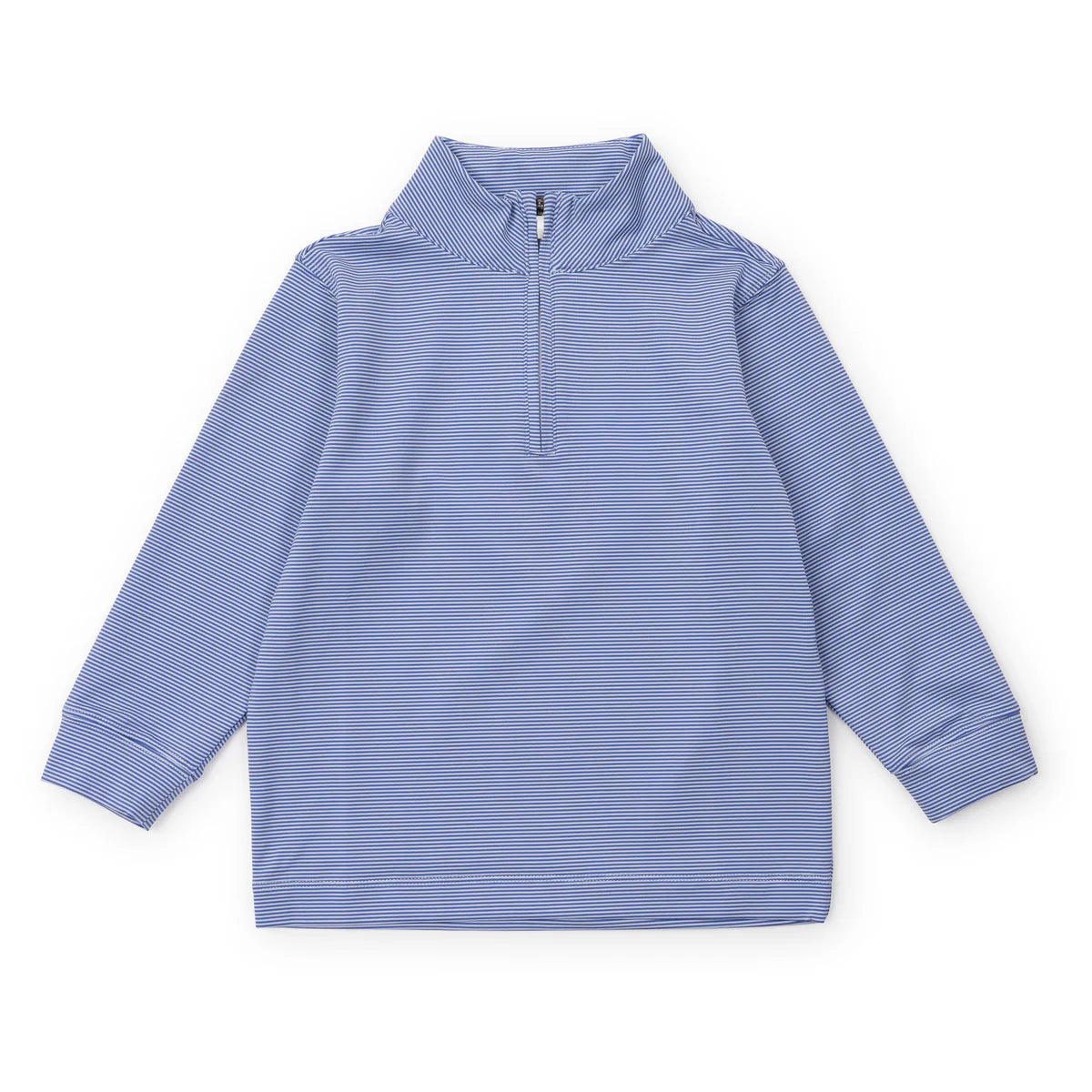 Lila and Hayes Sam Performance Pullover- Blue Stripes