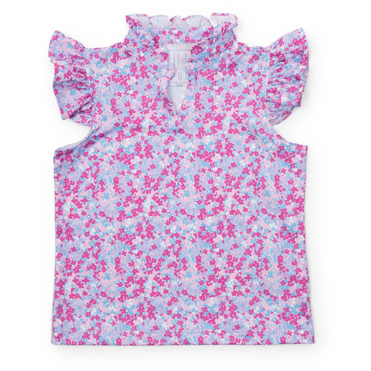 Lila and Hayes Ellie Sleeveless Performance Top- Preppy Petals