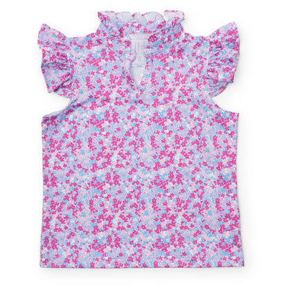 Lila and Hayes Ellie Sleeveless Performance Top- Preppy Petals