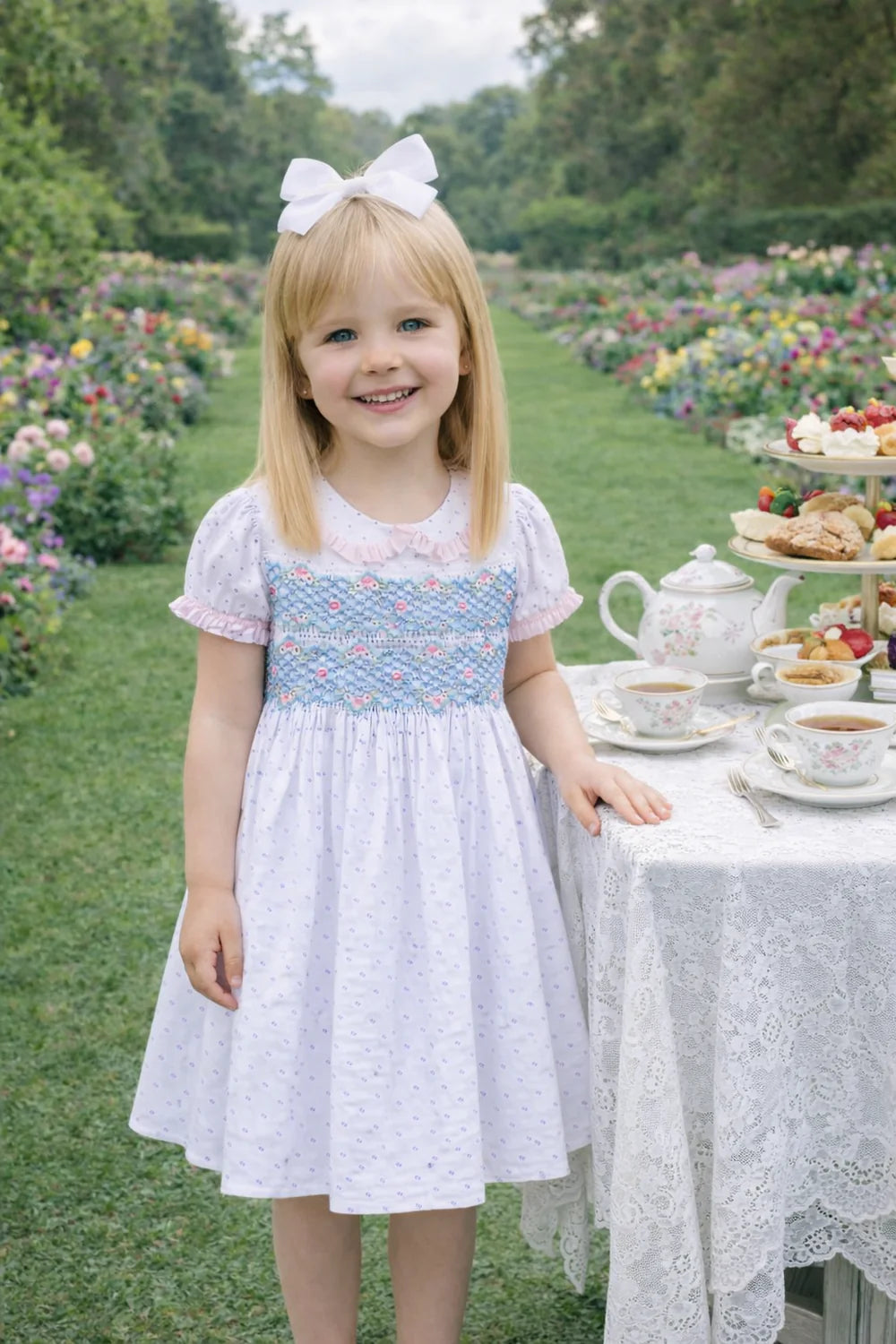 Marco and Lizzy Sweet Spring Smocked Dress