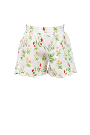 The Proper Peony Berry Scallop Shorts