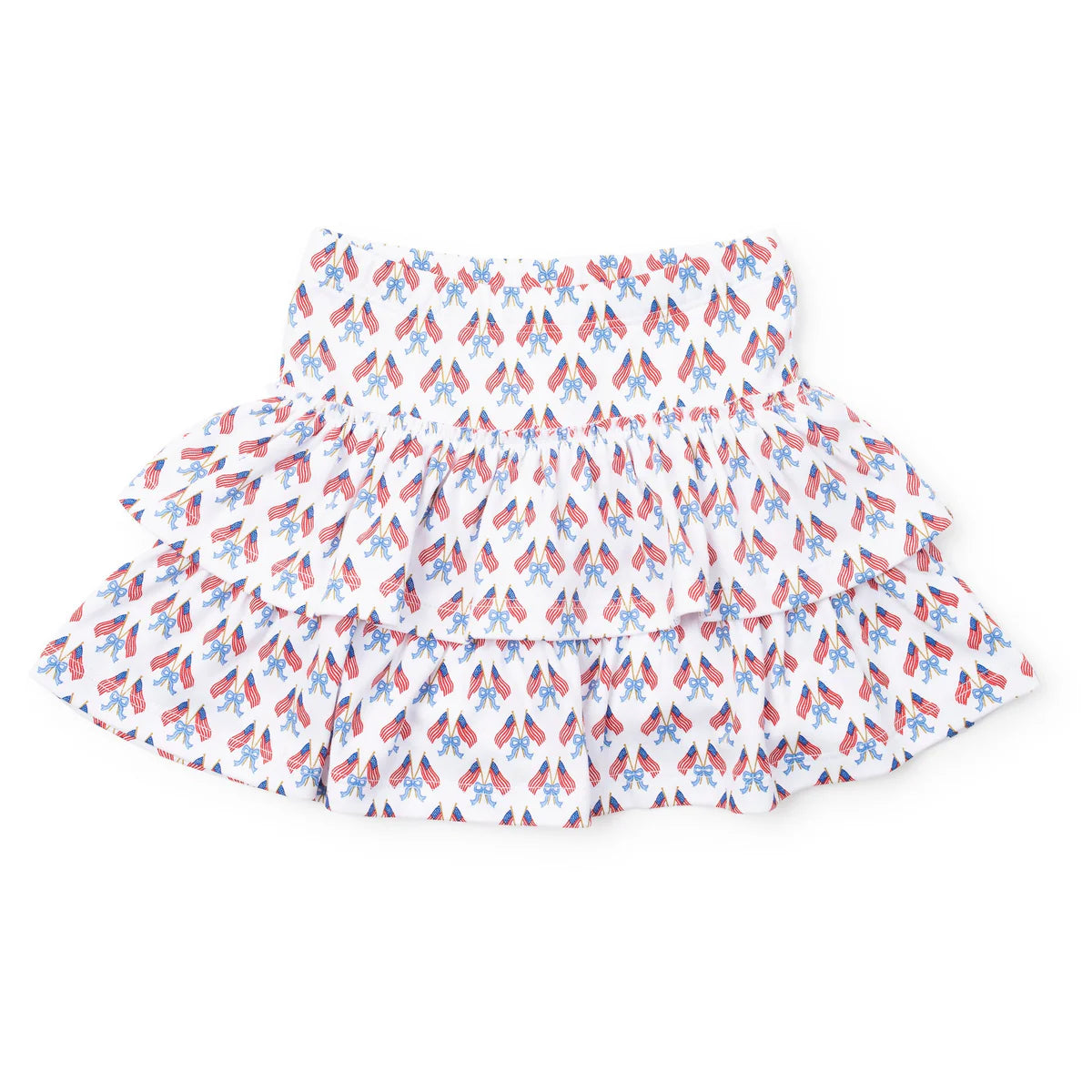 Lila and Hayes Maggie Tiered Skirt- Stars, Stripes and Bows