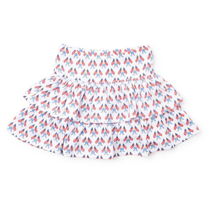 Lila and Hayes Maggie Tiered Skirt- Stars, Stripes and Bows