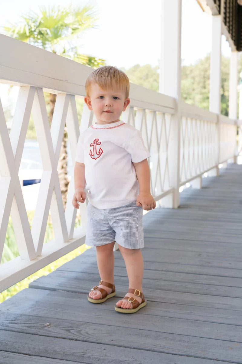 Lullaby Set Preston Short Set- River Royal/Anchor