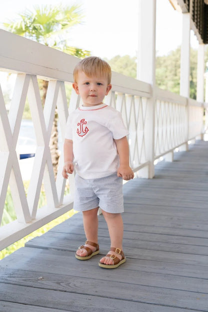 Lullaby Set Preston Short Set- River Royal/Anchor
