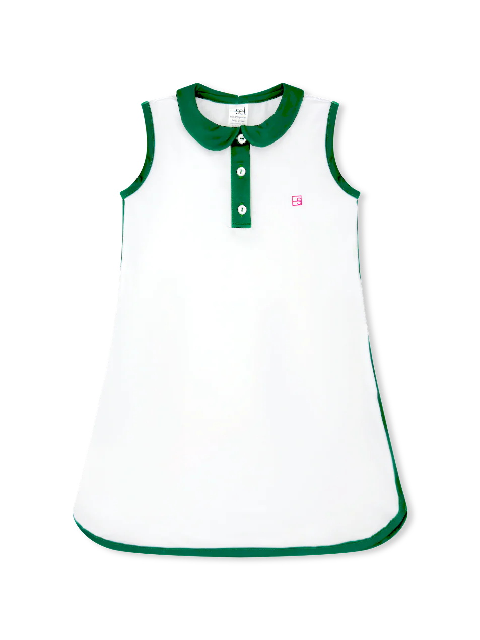 SET Presley Dress- Pure Coconut/Augusta Green