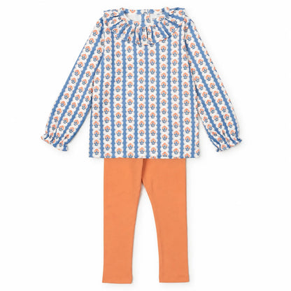 Lila and Hayes Lulu Legging Set- Harvest Ribbon