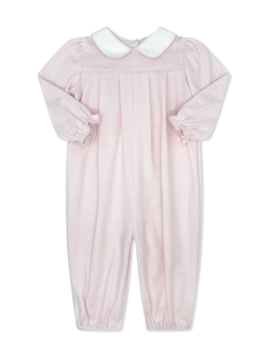 Lullaby Set Leighanne Romper- Pensacola Pink. Ministripe