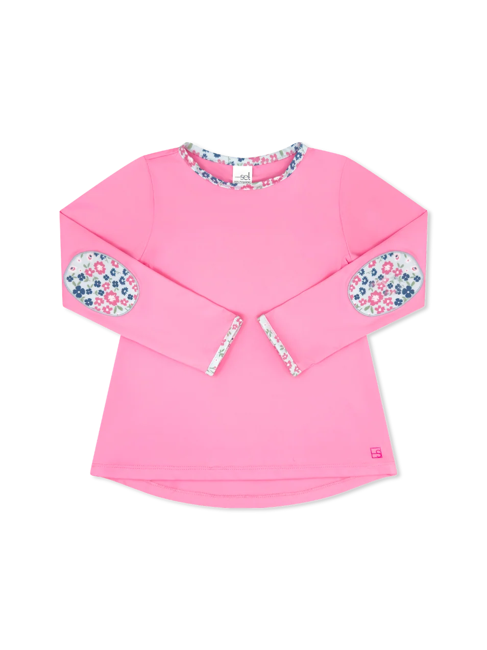 SET Kylie Long Sleeve Tee-Flamingo Pink/ Baton Rouge Blooms