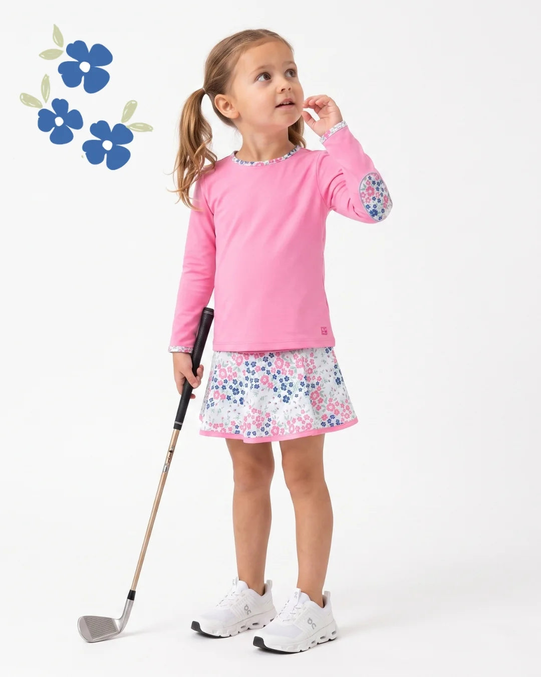 SET Kylie Long Sleeve Tee-Flamingo Pink/ Baton Rouge Blooms