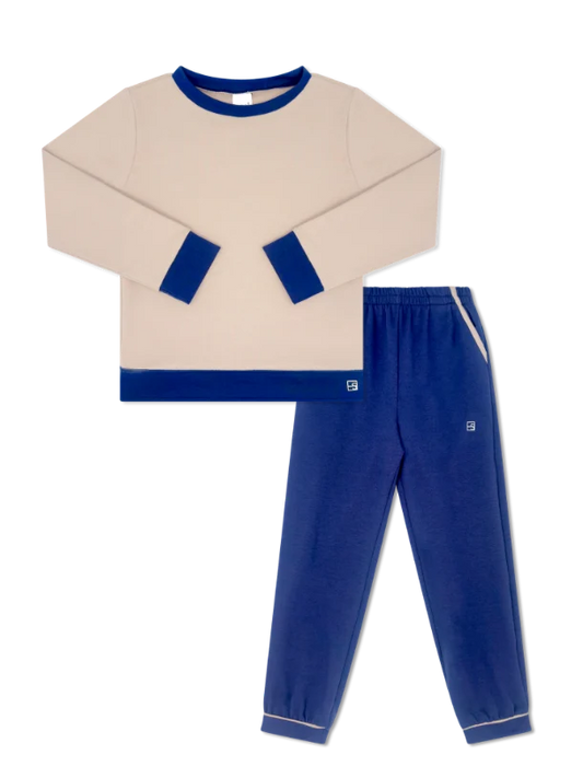 SET Rivers Jogger Set- Khaki/ Navy