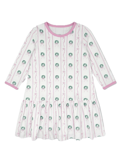 Lullaby Set Dani Dropwaist Dress- Boxwood and Bows