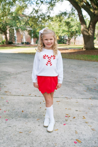 Lullaby Set Susie Scallop Skirt- Red