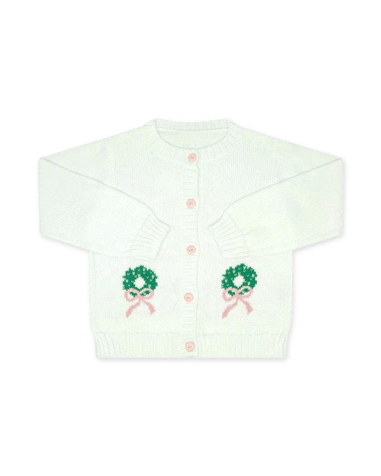 Lullaby Set Burrow Cardigan- Wreath