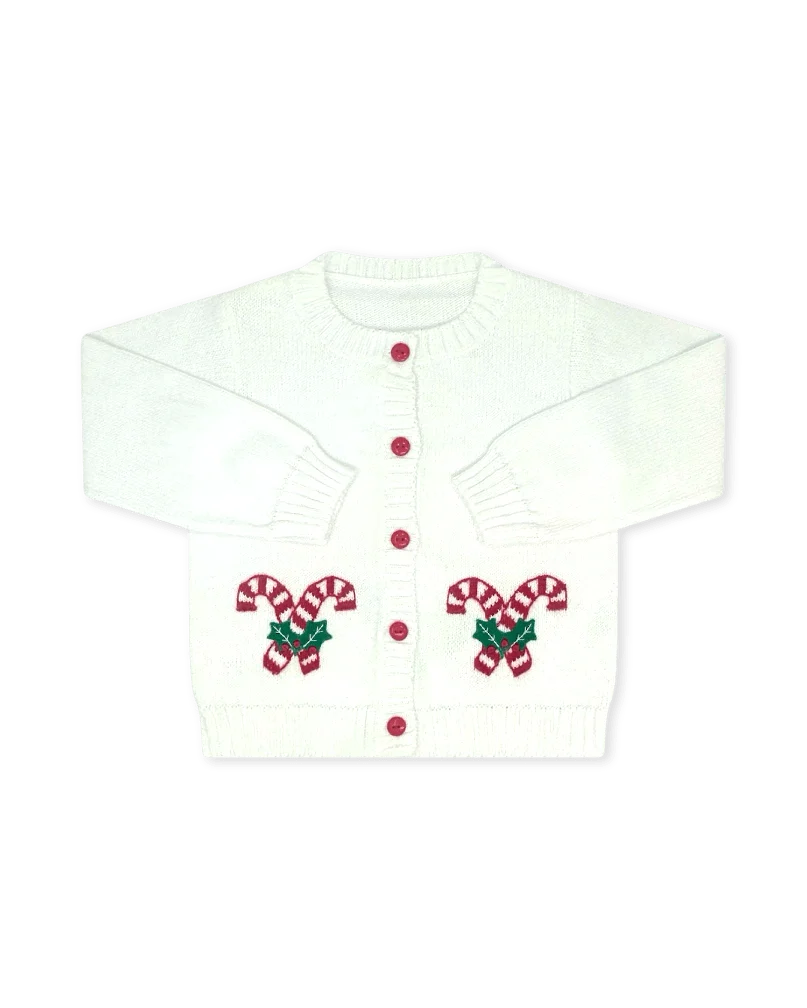 Lullaby Set Burrow Cardigan- Candy Cane