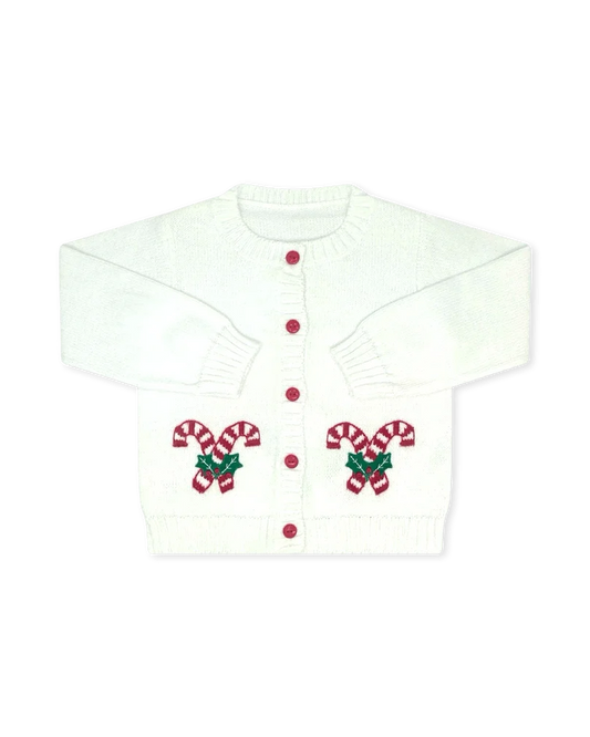 Lullaby Set Burrow Cardigan- Candy Cane