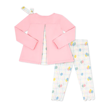 Lullaby Set Madeline Legging Set- Party Time Balloon Plaid