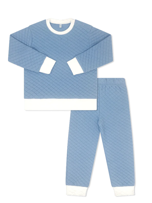 Lullaby Set Harris Quilted Play Set- Baylor Blue