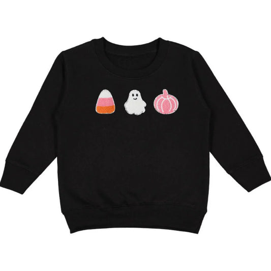 Sweet Wink Halloween Treats Patch Sweatshirt