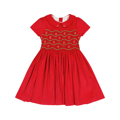 Antoinette Stella Dress- Red Corduroy