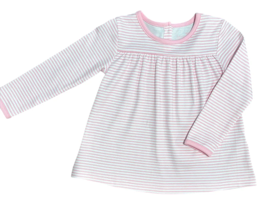 James and Lottie Isla Knit Top- Light Pink Stripe