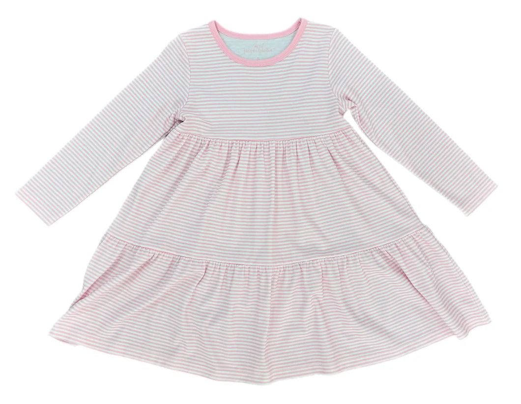 James and Lottie Brynn Knit Dress- Pink Stripe