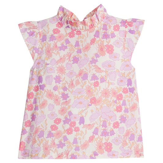 BISBY Tinsley Top- Lisle Lavendar Floral