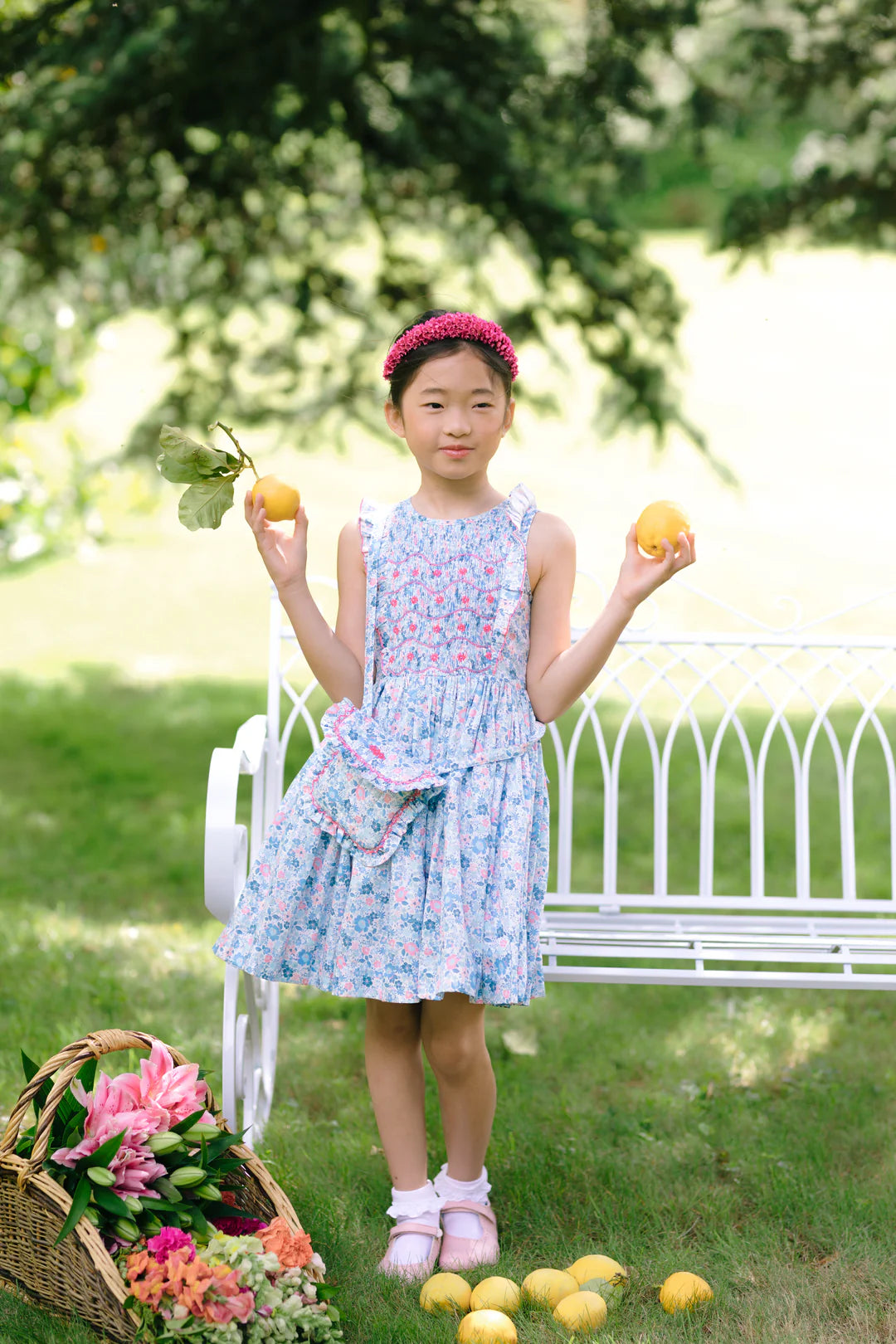 Antoinette Paris Marguerite Dress- Blue Floral