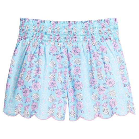 BISBY Shirred Scallop Shorts