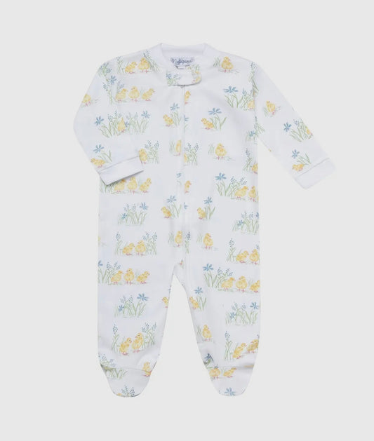 Nella Pima Chicks Print Footie