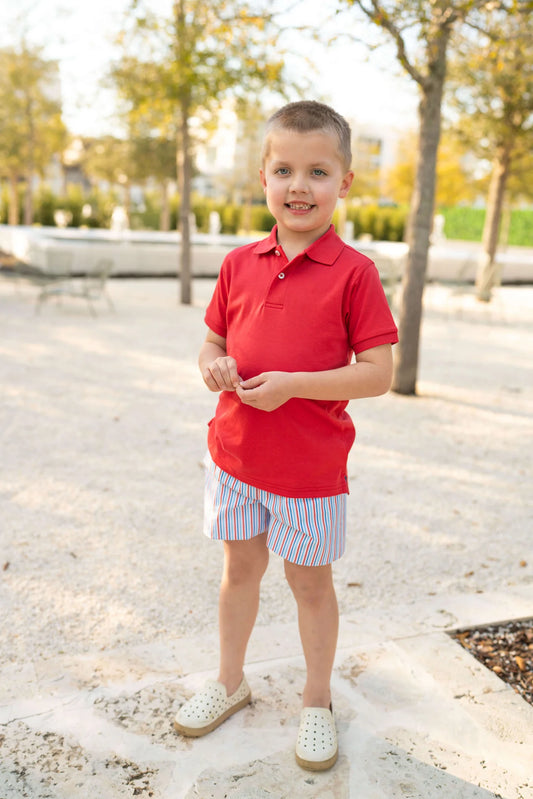 Mint Magnolia Shep Short- Patriotic Stripes