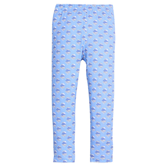 BISBY Leggings- Cornflower Block Print