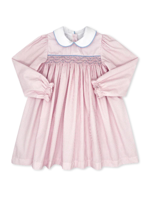 Lullaby Set Michelle Dress- Classic Pink Minigingham