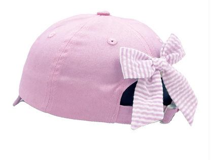 Bits and Bows Rainbow Golf Cart Bow Baseball Hat (Girls)