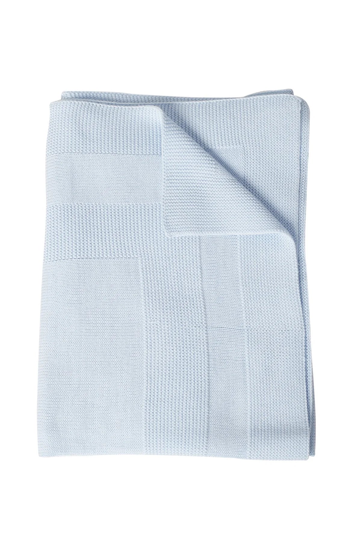 Nella Pima Knit Blanket- Blue