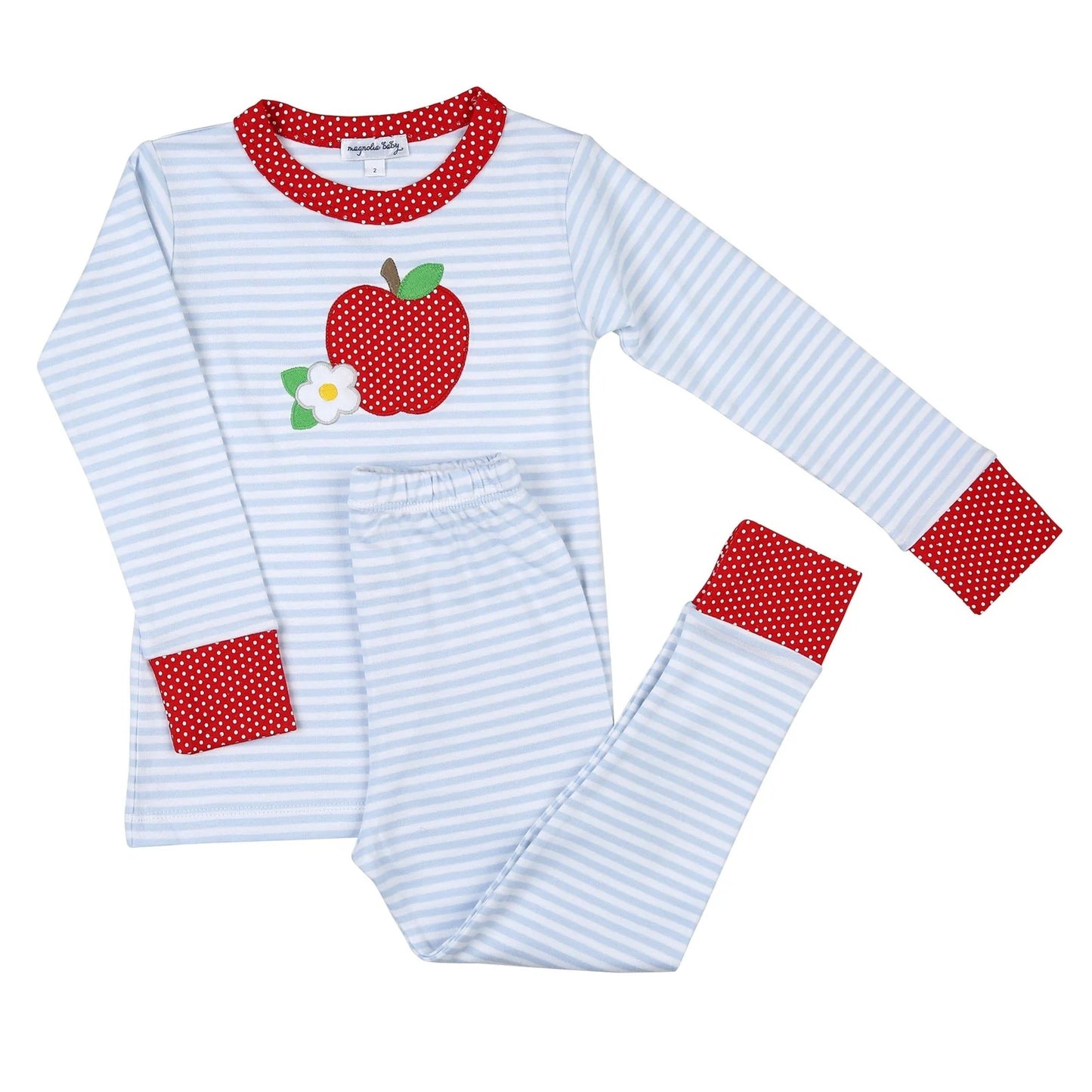 Magnolia Baby Red Apple Infant/Toddler Long Pajamas