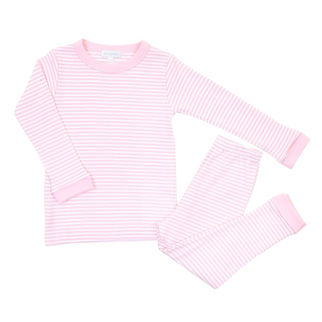 Magnolia Baby Essentials stripe pajamas- pink